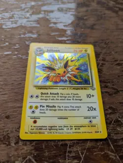 Jolteon Jungle Holo Card 4/64 Unlimited Rare HP Pokemon TCG WOTC 1999 Foil - Image 1