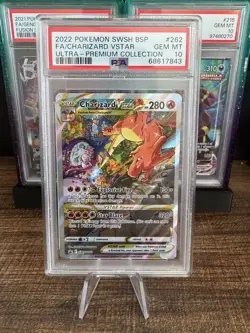 Pokemon TCG Charizard VSTAR SWSH262 Holo Black Star Promo Card PSA 10 - Image 1