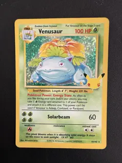 Pokemon TCG Venusaur Holo Rare Card 15/102 Celebrations 25th Anniversary - Image 1