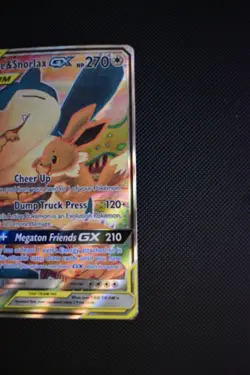 Pokemon TCG Eevee and Snorlax GX SM169 Sun & Moon Promo Holo Card MP - Image 3