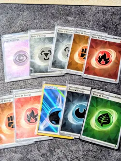 Pokemon TCG Basic Energy Holo Card Lot of 10 assorted cards! - Image 1