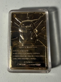 Burger King Pokemon 23k Gold Plated Pikachu #25 Trading Card in Case 1999 - Image 2