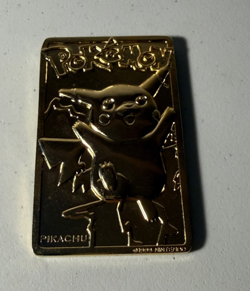 Burger King Pokemon 23k Gold Plated Pikachu #25 Trading Card in Case 1999 - Image 3