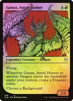 Ganax, Astral Hunter FOIL SHOWCASE - 398 - Uncommon - Commander Legends CLB MTG - Image 1