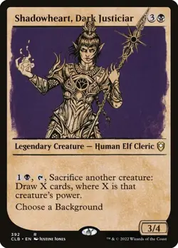 Shadowheart, Dark Justiciar SHOWCASE - 392 - Rare - Commander Legends CLB MTG - Image 1