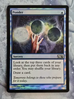 Ponder - M12 - Magic the Gathering - FOIL - Light Play - Image 1