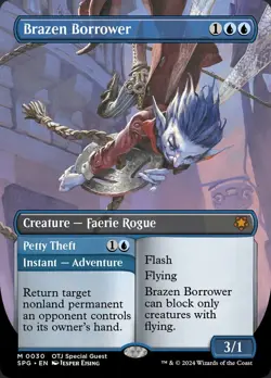 NM-Mint, English MTG Regular Brazen Borrower - Borderless Special Guests Magic t - Image 1