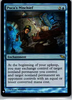 #47 Puca's Mischief Shadowmoor Rare FOIL - Image 1