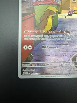 Gumshoos 153/132 Full Art Holo Illustration Rare Mega Evolution Pokemon 2025 NM - Image 4