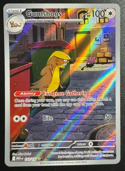 Pokemon TCG Me01: Mega Evolution 153/132 Gumshoos Holo Illustration Rare MEG EN - Image 1
