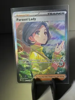 Pokemon TCG-Parasol Lady SIR 255/182-Sv04:Paradox Rift- Straight to Sleeve - Image 1