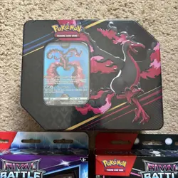 Sealed Pokemon Crown Zenith Galarian Moltres Tin Promo +2 Rival Battle Decks New - Image 4
