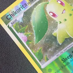 Pokemon Chikorita Reverse Holo 77/123 Mysterious Treasures MP 2007 - Image 3