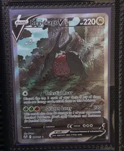 Regidrago V 184/195 Silver Tempest Alt Art Ultra Rare Holo Pokemon Card NM - Image 1