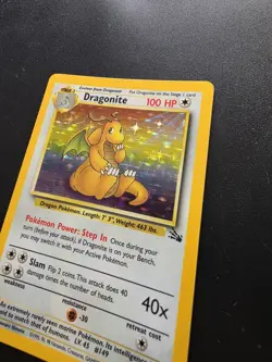 Dragonite Unlimited Fossil 4/62 Near Mint Holo Rare Pokemon Card - Image 3