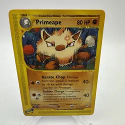 Primeape 29/147 Aquapolis Pokemon TCG Non-Holo Card 2002 Vintage Pokemon LP/MP - Image 1