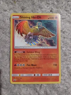 Pokemon TCG Shining Ho-Oh SM70 Black Star Promo Holo Card NM Condition - Image 1
