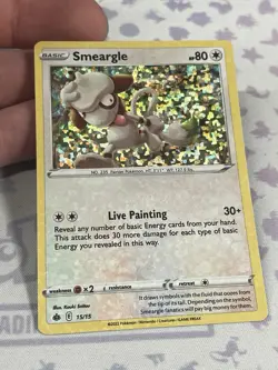 Smeargle 15/15 Holo BLEED McDonalds Collection Promo 2022 Pokemon Card NM - Image 1