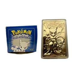 Pokemon Mewtwo 23k Gold Plated Trading Card 1999 (NEW) Still Sealed w Box - Image 1