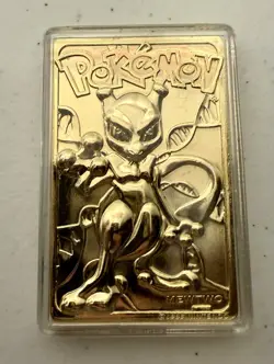 Pokemon Mewtwo 23k Gold Plated Trading Card 1999 (NEW) Still Sealed w Box - Image 4
