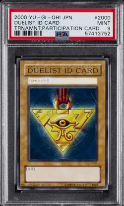 2000 YU-GI-OH! JPN PROMO TOURNAMENT PARTICIPATION CARD DUELIST ID CARD PSA 9 - Image 1