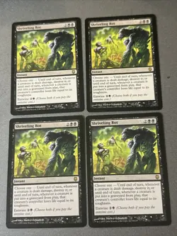 Shriveling Rot X4 Darksteel Ex Condition See Front/back Pics - Image 1