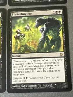 Shriveling Rot X4 Darksteel Ex Condition See Front/back Pics - Image 2