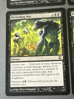Shriveling Rot X4 Darksteel Ex Condition See Front/back Pics - Image 3