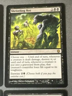 Shriveling Rot X4 Darksteel Ex Condition See Front/back Pics - Image 5
