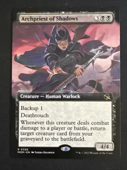 1x Archpriest of Shadows (356) Extended Art March of the Machine LP MTG Magic x1 - Image 1
