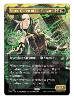Savra, Queen of the Golgari Anime Borderless MTG Ravenica Remastered NM - Image 1