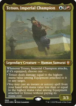 Tetsuo, Imperial Champion - Foil Etched Dominaria United Commander NM MTG - Image 1