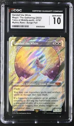 CGC 10 MTG GANDALF THE WHITE SURGE FOIL SHOWCASE The Lord of the Rings - Image 1
