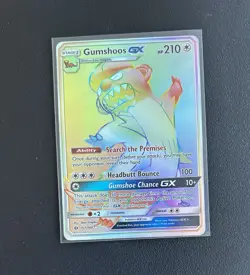 Gumshoos GX 157/149 Pokemon TCG Sun & Moon Base Set Secret Rainbow Rare NM - Image 2