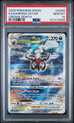 PSA 10 DARKRAI VSTAR #GG50 - POKEMON 2023 SWSH: CROWN ZENITH - Image 1