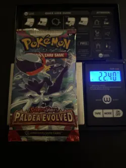Heavy 22.40g Pokemon Sealed Paldea Evolved Booster Pack - Image 1