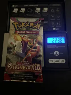 Heavy 22.38g Pokemon Sealed Paldea Evolved Booster Pack - Image 1