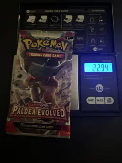 Heavy 22.94g Pokemon Sealed Paldea Evolved Booster Pack - Image 1