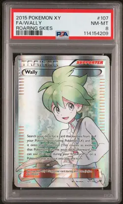 2015 POKEMON XY ROARING SKIES #107 FULL ART/WALLY PSA 8 - Image 1