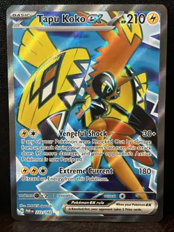 Pokemon TCG Tapu Koko ex 222/182 Sv04: Paradox Rift Full art Near mint/Mint - Image 1