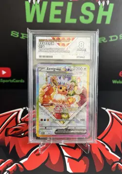 Pokemon Prismatic Evolutions Eevee EX Black Star Promo #174 ACE 8 MT - Image 1