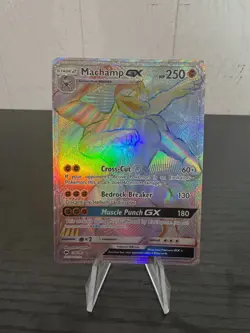 Pokemon TCG | Machamp GX 154/147 | Sun & Moon Burning Shadows | Rainbow Hyper LP - Image 1