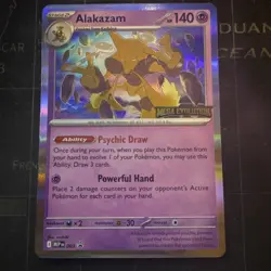 Alakazam Pokemon TCG Mega Evolution Pre Release Stamped MEP 003 - Image 2