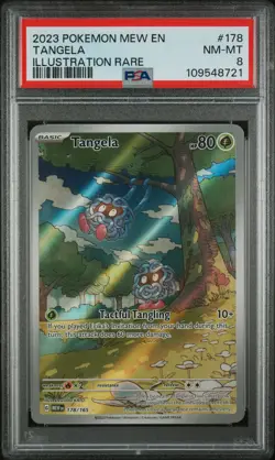 2023 POKEMON MEW EN-151 ILLUSTRATION RARE #178 TANGELA PSA 8 - Image 1