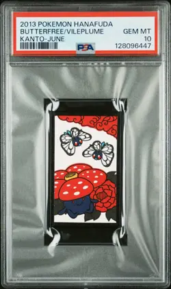 2013 POKEMON HANAFUDA KANTO JUNE BUTTERFREE/VILEPLUME PSA 10 - Image 1