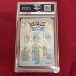 Graded PSA 8 1999 Topps Pokemon T.V. Checklist NM-MT - Image 2