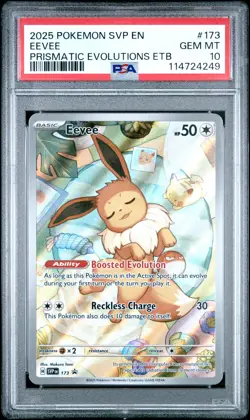 2025 POKEMON SVP EN-SV BLACK STAR PROMO #173 EEVEE PSA 10 - Image 1