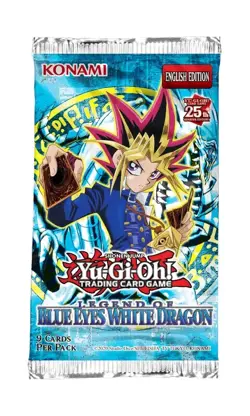 25th Anniversary 5 Booster Pack Bundle Yugioh Sealed Legend of Blue-Eyes White - Image 2