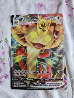 Meowth VMAX SWSH005 JUMBO Oversized Pokemon Card Black Star Promo - Image 1