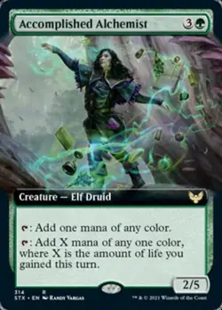 Accomplished Alchemist (Extended Art) -Foil Light Play MTG Strixhaven - Image 1